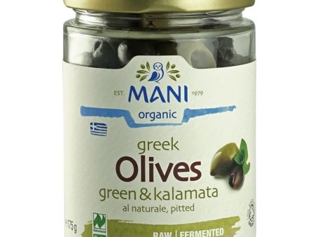 MANI Organic Kalamata & Green Olives al Naturale 175g Hot on Sale