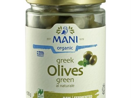 MANI Organic Green Olives al Naturale 205g For Cheap