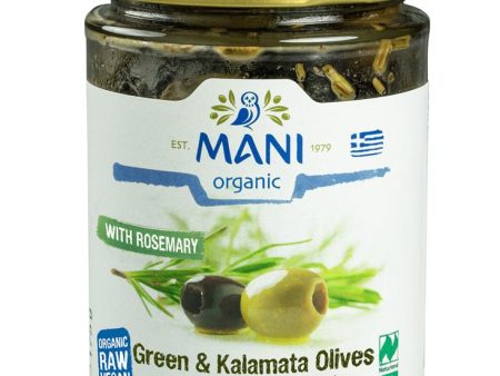 Mani Organic Mixed Olives al Naturale Pitted with Rosemary 175g Online now