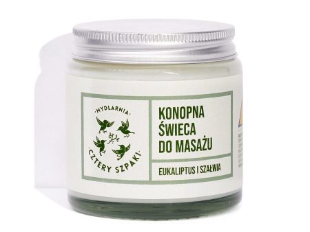 Konopna świeca do masażu Eukaliptus i Szałwia 120ml Online now