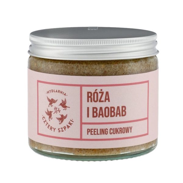 Peeling cukrowy do ciała Róża i Baobab 250ml For Sale