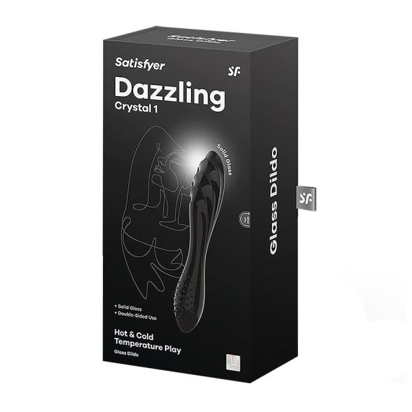 Dazzling Crystal 1 dildo szklane Black For Sale