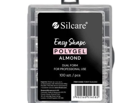 Easy Shape Polygel formy do akrylożelu Clear Dual Almond 100szt. Discount