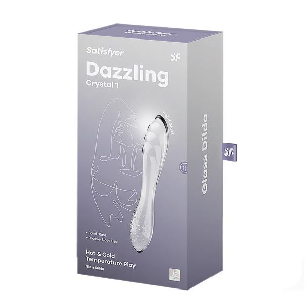 Dazzling Crystal 1 dildo szklane Transparent For Sale