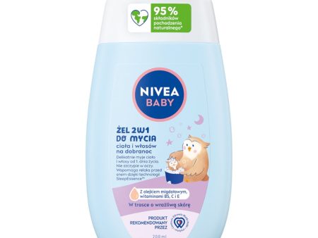 Baby żel 2w1 do mycia ciała i włosów na dobranoc 200ml Hot on Sale