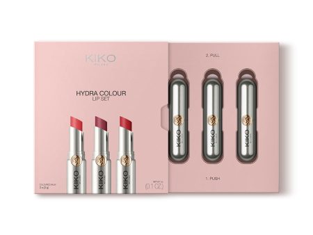 Hydra Colour Lip Set zestaw 3 kolorowych balsamów do ust o działaniu nawilżającym For Discount