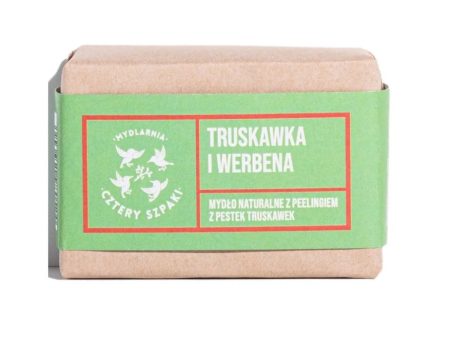 Naturalne mydło peelingujące w kostce Truskawka i Werbena 110g For Cheap