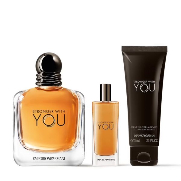 Stronger With You zestaw woda toaletowa spray 100ml + woda toaletowa 15ml + żel pod prysznic 75ml Hot on Sale