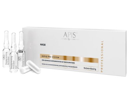 Depiq Pro System maska do zaawansowanej depigmentacji przebarwień 10x3ml + 10x0.7g Online Hot Sale