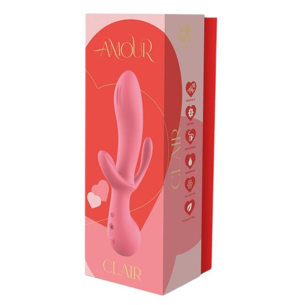 Amour Triple Pleasure potrójny wibrator Pink Online Hot Sale