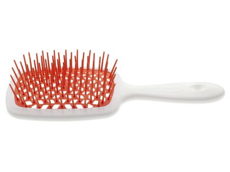 Superbrush szczotka fryzjerska do rozczesywania włosów Biało-Pomarańczowa on Sale