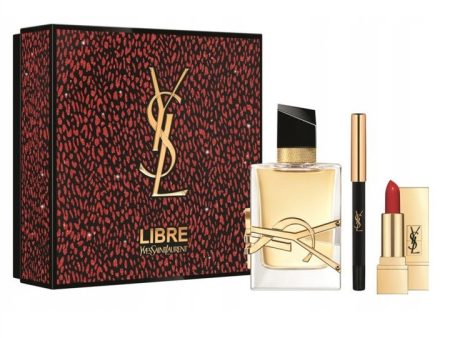 Libre Pour Femme zestaw woda perfumowana spray 50ml + Mini Rouge Pur Couture 1.3g + Dessing Du Regard Couture 0.8g Online Sale