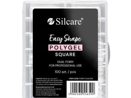 Easy Shape Polygel formy do akrylożelu Clear Dual Square 100szt. For Cheap