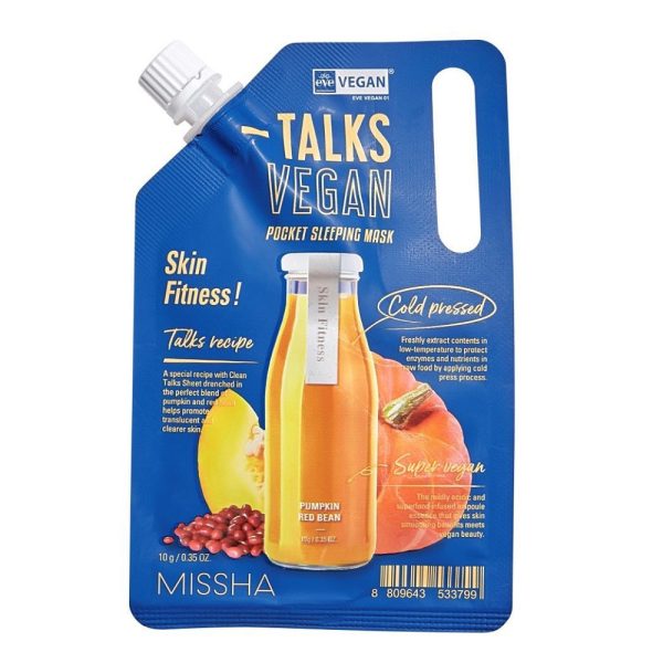 Talks Vegan Squeeze Pocket Sleeping Mask wygładzająca maseczka całonocna dla skóry problematycznej Skin Fitness 10g Online