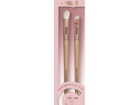 Collagen Beauty Brush pędzle do brwi i cieni 2szt For Discount