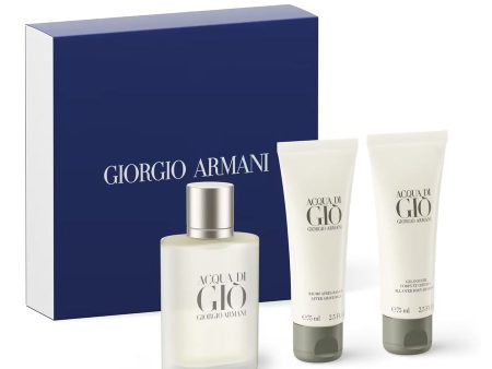 Acqua di Gio Pour Homme zestaw woda toaletowa spray 50ml + żel pod prysznic 75ml + balsam po goleniu 75ml Sale