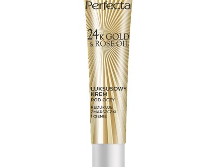 24K Gold & Rose Oil luksusowy krem przeciwzmarszczkowy pod oczy 15ml Discount