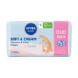 Baby Soft & Cream chusteczki biodegradowalne 2x57szt Sale