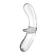 Double Crystal dildo szklane Transparent For Sale