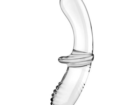 Double Crystal dildo szklane Transparent For Sale