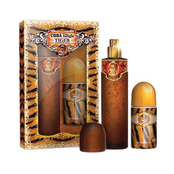 Cuba Jungle Tiger zestaw woda perfumowana spray 100ml + dezodorant w kulce 50ml Online Sale