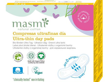 Ultra-Thin Day Pads ultra cienkie bawełniane podpaski ze skrzydełkami na dzień 10szt on Sale