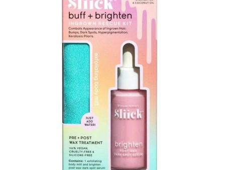 Buff + Brighten Ingrown Rescue Kit zestaw rękawica do peelingu ciała + serum do ciała po depilacji 30ml Sale