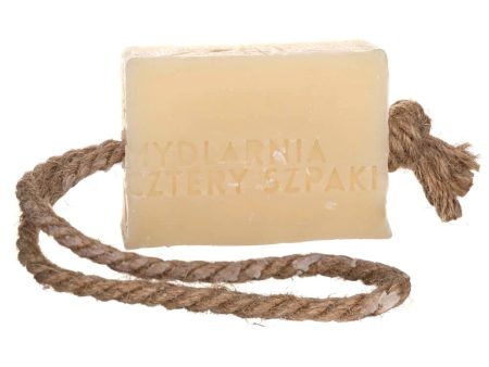 Naturalne mydło do włosów z olejem rycynowym na konopnym sznurku 110g For Sale