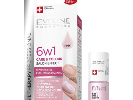 Therapy Professional skoncentrowana odżywka do paznokci nadająca kolor 6w1 Pink 5ml Supply